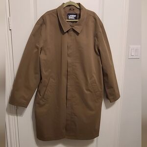 Lands' End Men's Vintage Taupe Rain Coat.